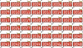 Red Bibs 3001-3048
