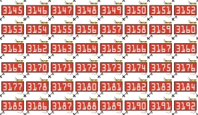 Red Bibs 3145-3192
