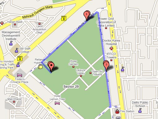 New Delhi 5K Route